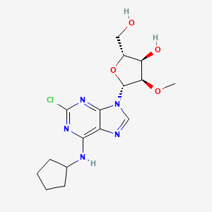 molecular formula C16H22ClN5O4 B13833885 2-Chloro-N-cyclopentyl-2'-C-methyladenosine 