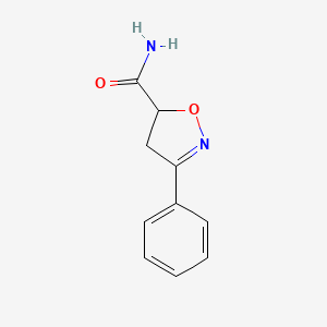 molecular formula C10H10N2O2 B13833896 4,5-Dihydro-3-phenyl-5-isoxazolecarboxamide 