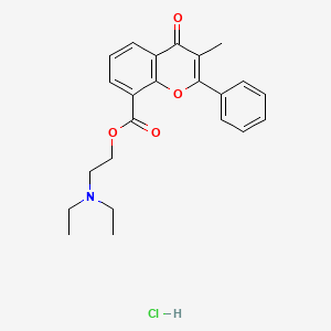 Diethyl-[2-(3-methyl-4-oxo-2-phenylchromene-8-carbonyl)oxyethyl]azaniumchloride