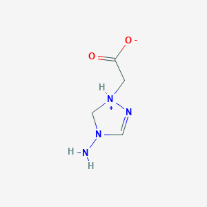 molecular formula C4H8N4O2 B13833901 1H-1,2,4-Triazolium,4-amino-1-(carboxymethyl)-,innersalt(9CI) 