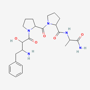 1-[1-(3-amino-2-hydroxy-4-phenylbutanoyl)pyrrolidine-2-carbonyl]-N-(1-amino-1-oxopropan-2-yl)pyrrolidine-2-carboxamide