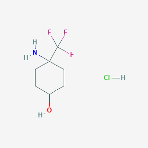molecular formula C7H13ClF3NO B1383398 4-氨基-4-(三氟甲基)环己醇盐酸盐 CAS No. 1803606-71-4