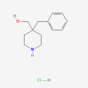 molecular formula C13H20ClNO B1383399 (4-苄基哌啶-4-基)甲醇盐酸盐 CAS No. 1795189-20-6