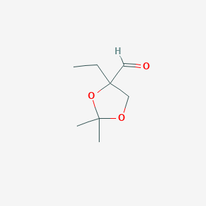 molecular formula C8H14O3 B13834009 4-Ethyl-2,2-dimethyl-1,3-dioxolane-4-carbaldehyde 