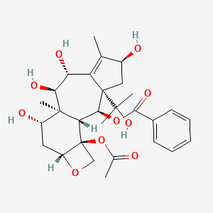 molecular formula C29H38O10 B13834039 [(1R,2S,3S,5S,8R,9R,10S,11S,13R,16S)-16-acetyloxy-5,8,9,11-tetrahydroxy-3-(2-hydroxypropan-2-yl)-6,10-dimethyl-14-oxatetracyclo[8.6.0.03,7.013,16]hexadec-6-en-2-yl] benzoate 