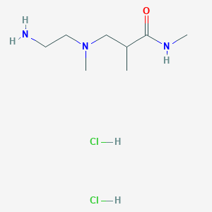 molecular formula C8H21Cl2N3O B1383404 3-[(2-氨基乙基)(甲基)氨基]-N,2-二甲基丙酰胺二盐酸盐 CAS No. 1803566-27-9