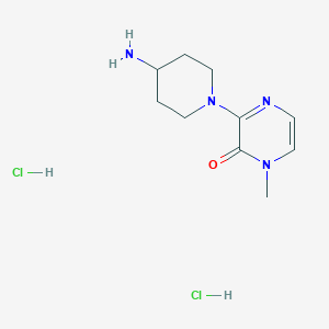 molecular formula C10H18Cl2N4O B1383405 3-(4-氨基哌啶-1-基)-1-甲基-1,2-二氢吡嗪-2-酮二盐酸盐 CAS No. 1803598-11-9