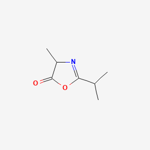 molecular formula C7H11NO2 B13834051 4-methyl-2-propan-2-yl-4H-1,3-oxazol-5-one 