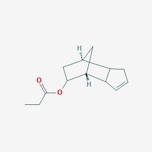 molecular formula C13H18O2 B13834134 4,7-Methano-1H-inden-6-ol,3a,4,5,6,7,7a-hexahydro-,6-propanoate 