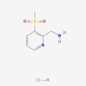 molecular formula C7H11ClN2O2S B1383417 (3-甲磺酰基吡啶-2-基)甲胺盐酸盐 CAS No. 1795188-95-2