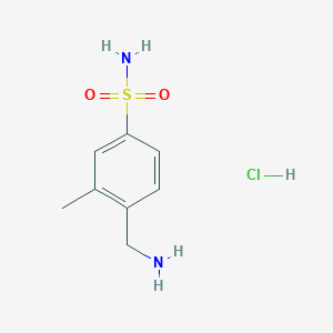 molecular formula C8H13ClN2O2S B1383419 4-(氨基甲基)-3-甲苯-1-磺酰胺盐酸盐 CAS No. 1798707-11-5
