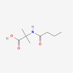 molecular formula C8H15NO3 B13834200 Alanine, 2-methyl-N-(1-oxobutyl)- 