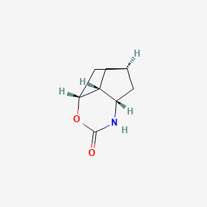 molecular formula C8H11NO2 B13834206 4,6-Methanocyclopent[e]-1,3-oxazin-2(3H)-one,hexahydro-,(4S,4aR,6S,7aR)-(9CI) 