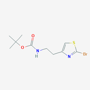 B1383421 tert-butyl N-[2-(2-bromo-1,3-thiazol-4-yl)ethyl]carbamate CAS No. 1803566-31-5