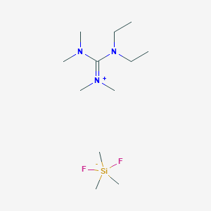 molecular formula C12H31F2N3Si B13834212 N,N,N',N'-Tetramethyl-N'',N''-diethylguanidinium trimethyldifluorosilikonate CAS No. 479024-65-2