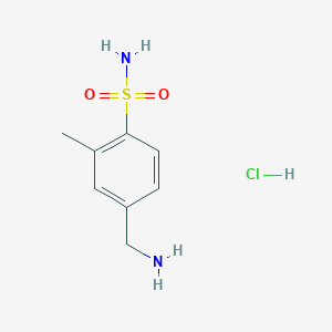 B1383422 4-(Aminomethyl)-2-methylbenzene-1-sulfonamide hydrochloride CAS No. 1787855-08-6