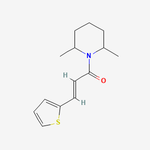 molecular formula C14H19NOS B13834232 (2E)-1-(2,6-dimethylpiperidin-1-yl)-3-(thiophen-2-yl)prop-2-en-1-one 