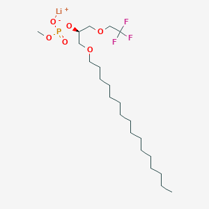 molecular formula C22H43F3LiO6P B13834242 lithium;[(2R)-1-hexadecoxy-3-(2,2,2-trifluoroethoxy)propan-2-yl] methyl phosphate 