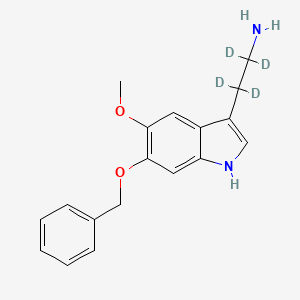 molecular formula C18H20N2O2 B13834269 1,1,2,2-tetradeuterio-2-(5-methoxy-6-phenylmethoxy-1H-indol-3-yl)ethanamine 