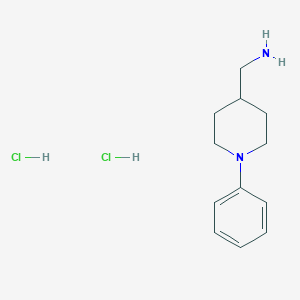 molecular formula C12H20Cl2N2 B1383427 二盐酸(1-苯基哌啶-4-基)甲胺 CAS No. 1803609-91-7