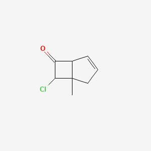 molecular formula C8H9ClO B13834293 7-chloro-1-methylbicyclo[3.2.0]hept-3-en-6-one 