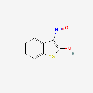 molecular formula C8H5NO2S B13834295 2,3-Dihydro-3-(hydroxyimino)benzo[b]thiophen-2-one CAS No. 29775-78-8