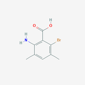 molecular formula C9H10BrNO2 B1383430 2-氨基-6-溴-3,5-二甲基苯甲酸 CAS No. 1603580-85-3