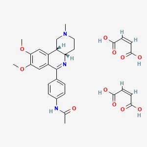 N-[4-[(4aS,10bR)-8,9-dimethoxy-2-methyl-3,4,4a,10b-tetrahydro-1H-benzo[c][1,6]naphthyridin-6-yl]phenyl]acetamide;(Z)-but-2-enedioic acid