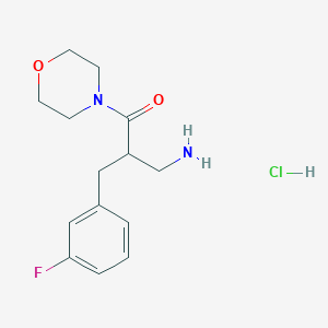 molecular formula C14H20ClFN2O2 B1383438 3-Amino-2-[(3-fluorophenyl)methyl]-1-(morpholin-4-yl)propan-1-one hydrochloride CAS No. 1795486-28-0