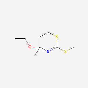 molecular formula C8H15NOS2 B13834390 4-Ethoxy-4-methyl-2-methylsulfanyl-5,6-dihydro-1,3-thiazine 