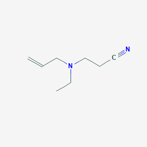 molecular formula C8H14N2 B13834407 Propanenitrile, 3-(ethyl-2-propenylamino)- 