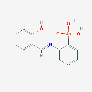 molecular formula C13H12AsNO4 B13834447 (2-{[(6-Oxocyclohexa-2,4-dien-1-ylidene)methyl]amino}phenyl)arsonic acid CAS No. 30937-57-6