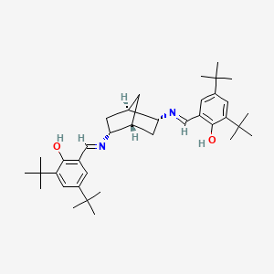 molecular formula C37H54N2O2 B13834459 2,2'-[(1R,2R,4R,5R)-Bicyclo[2.2.1]heptane-2,5-diylbis(nitrilomethylidyne)]bis[4,6-bis(1,1-dimethylethyl)phenol 