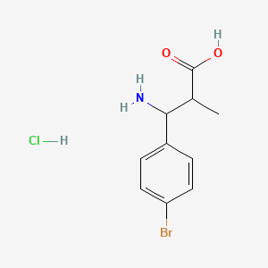 molecular formula C10H13BrClNO2 B1383446 3-氨基-3-(4-溴苯基)-2-甲基丙酸盐酸盐 CAS No. 1795478-58-8