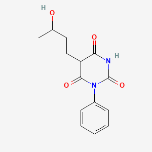 molecular formula C14H16N2O4 B13834479 5-(3-Hydroxybutyl)-1-phenylbarbituric acid CAS No. 17148-45-7