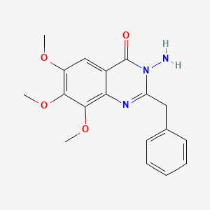 molecular formula C18H19N3O4 B13834483 3-Amino-2-benzyl-6,7,8-trimethoxyquinazolin-4-one 