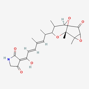 (3E)-3-[(2E,4E)-1-hydroxy-4-methyl-6-[(1R,6R)-1,2,7-trimethyl-5-oxo-3,9,10-trioxatricyclo[4.3.1.02,4]decan-8-yl]hepta-2,4-dienylidene]pyrrolidine-2,4-dione