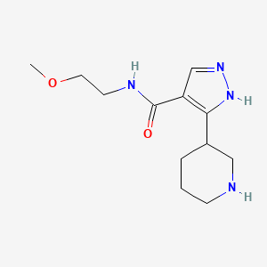 molecular formula C12H20N4O2 B1383452 N-(2-甲氧基乙基)-3-(哌啶-3-基)-1H-吡唑-4-甲酰胺 CAS No. 1803562-05-1