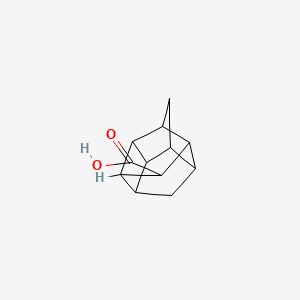 molecular formula C12H14O2 B1383458 Pentacyclo[5.4.0.0^{2,6}.0^{3,10}.0^{5,9}]undecane-8-carboxylic acid CAS No. 1803561-83-2