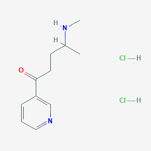 molecular formula C11H18Cl2N2O B13834623 4-(Methylamino)-1-(3-pyridyl)-1-pentanone dihydrochloride 