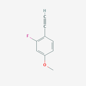 molecular formula C9H7FO B1383463 1-Ethynyl-2-fluoro-4-methoxybenzene CAS No. 1373500-30-1