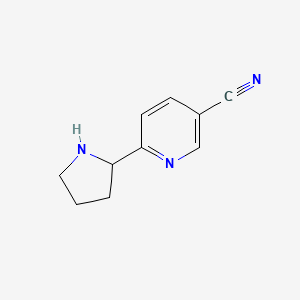 molecular formula C10H11N3 B13834646 6-Pyrrolidin-2-ylpyridine-3-carbonitrile 