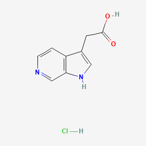 molecular formula C9H9ClN2O2 B1383466 2-{1H-吡咯并[2,3-c]吡啶-3-基}乙酸盐酸盐 CAS No. 1803608-72-1