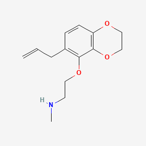 molecular formula C14H19NO3 B13834671 N-methyl-2-[(6-prop-2-enyl-2,3-dihydro-1,4-benzodioxin-5-yl)oxy]ethanamine 