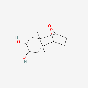 molecular formula C12H20O3 B13834675 1,4-Epoxynaphthalene-6,7-diol, decahydro-4a,8a-dimethyl-(9CI) CAS No. 411223-74-0