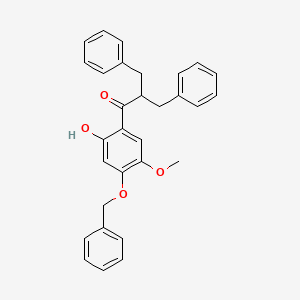 molecular formula C30H28O4 B13834725 4-Methoxy-5-benzoyloxy-2-bis-benzylethanonephenol 