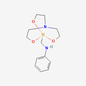 molecular formula C13H20N2O3Si B13834734 2,8,9-Trioxa-5-aza-1-silabicyclo(3.3.3)undecane, phenylaminomethyl- CAS No. 36350-95-5