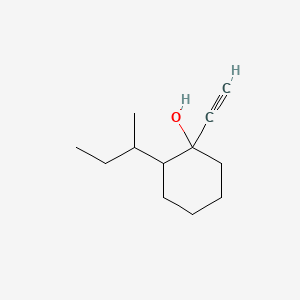 molecular formula C12H20O B13834757 Cyclohexanol, 1-ethynyl-2-(1-methylpropyl)- CAS No. 37172-89-7