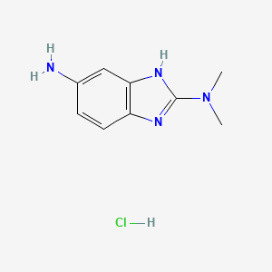 molecular formula C9H13ClN4 B1383478 N2,N2-二甲基-1H-1,3-苯并二唑-2,5-二胺盐酸盐 CAS No. 1803561-66-1