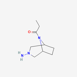 1-(3-Amino-3,8-diazabicyclo[3.2.1]octan-8-yl)propan-1-one